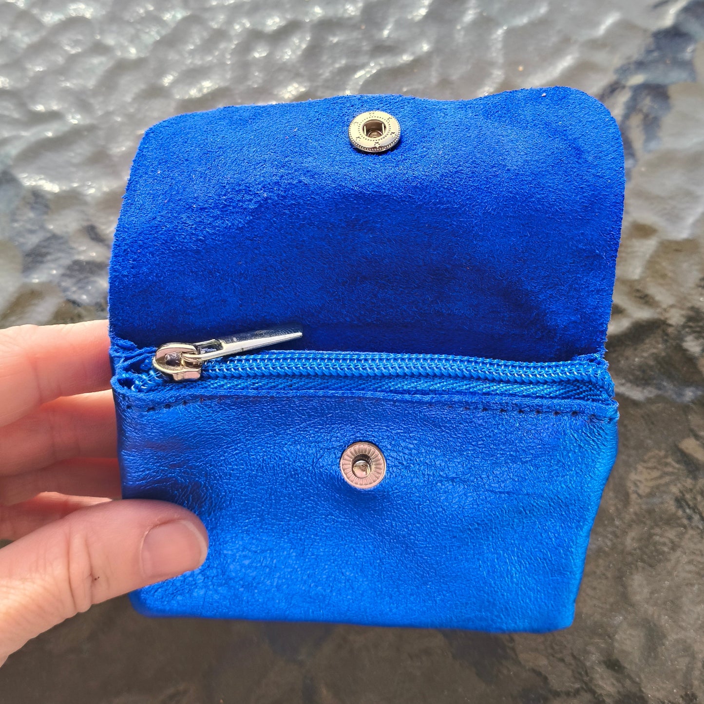 Blue Leather Wallet