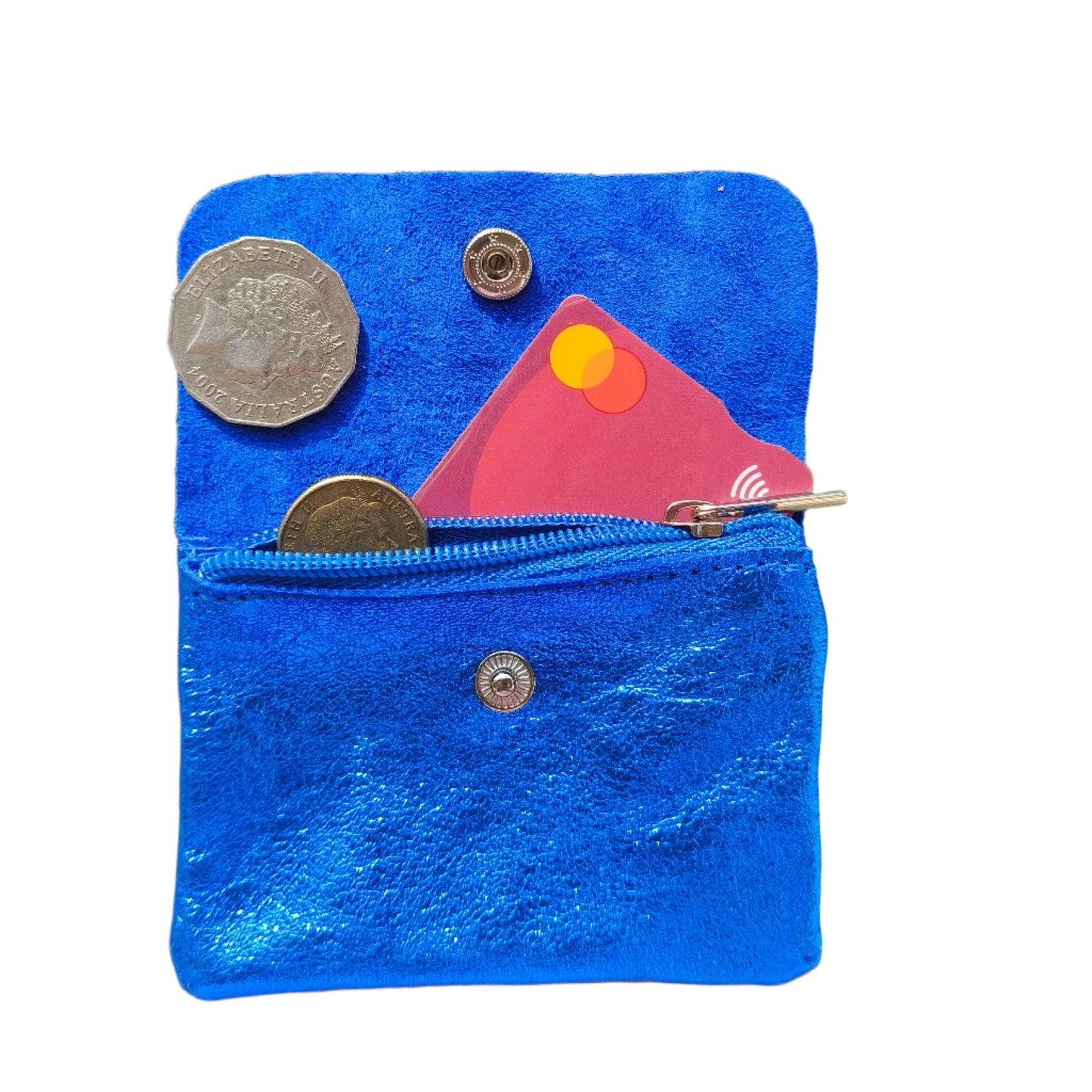 Blue Leather Wallet