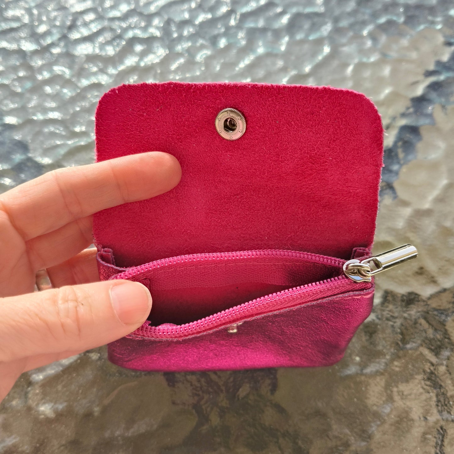 Hot Pink Leather  Wallet