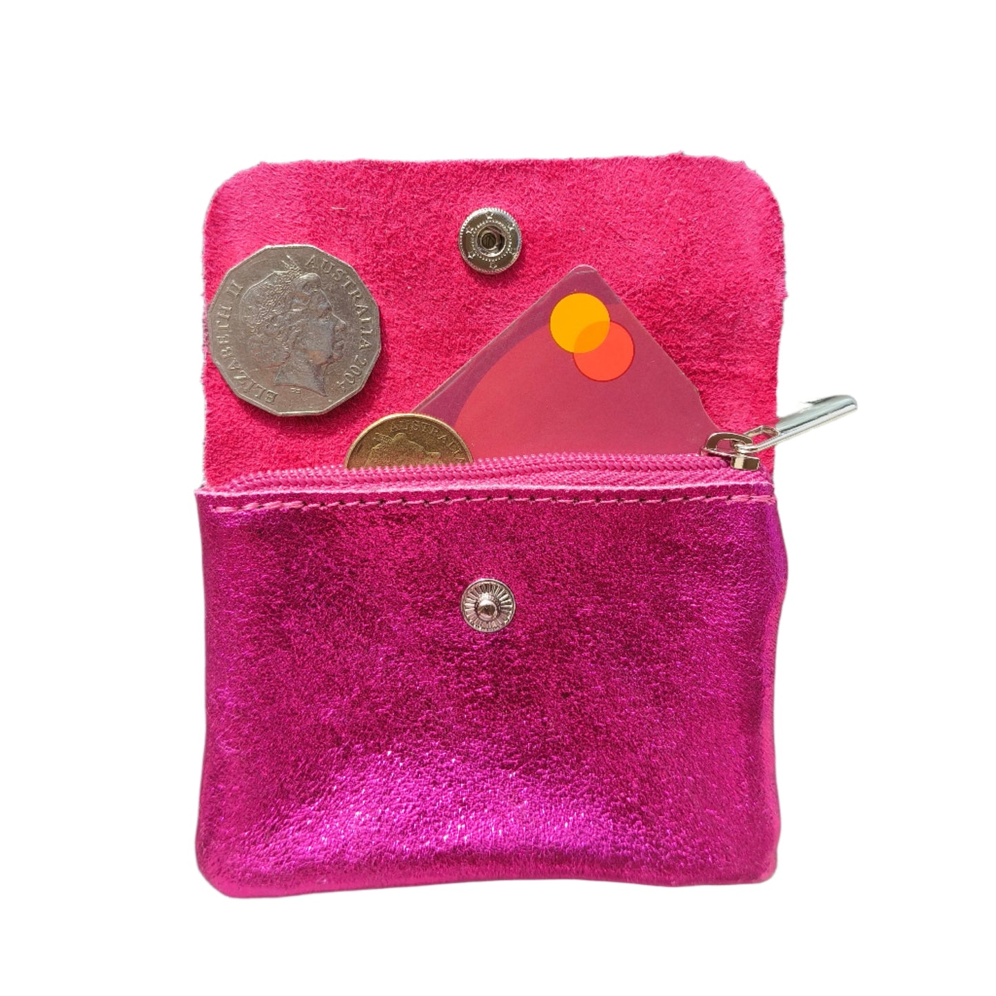 Hot Pink Leather  Wallet