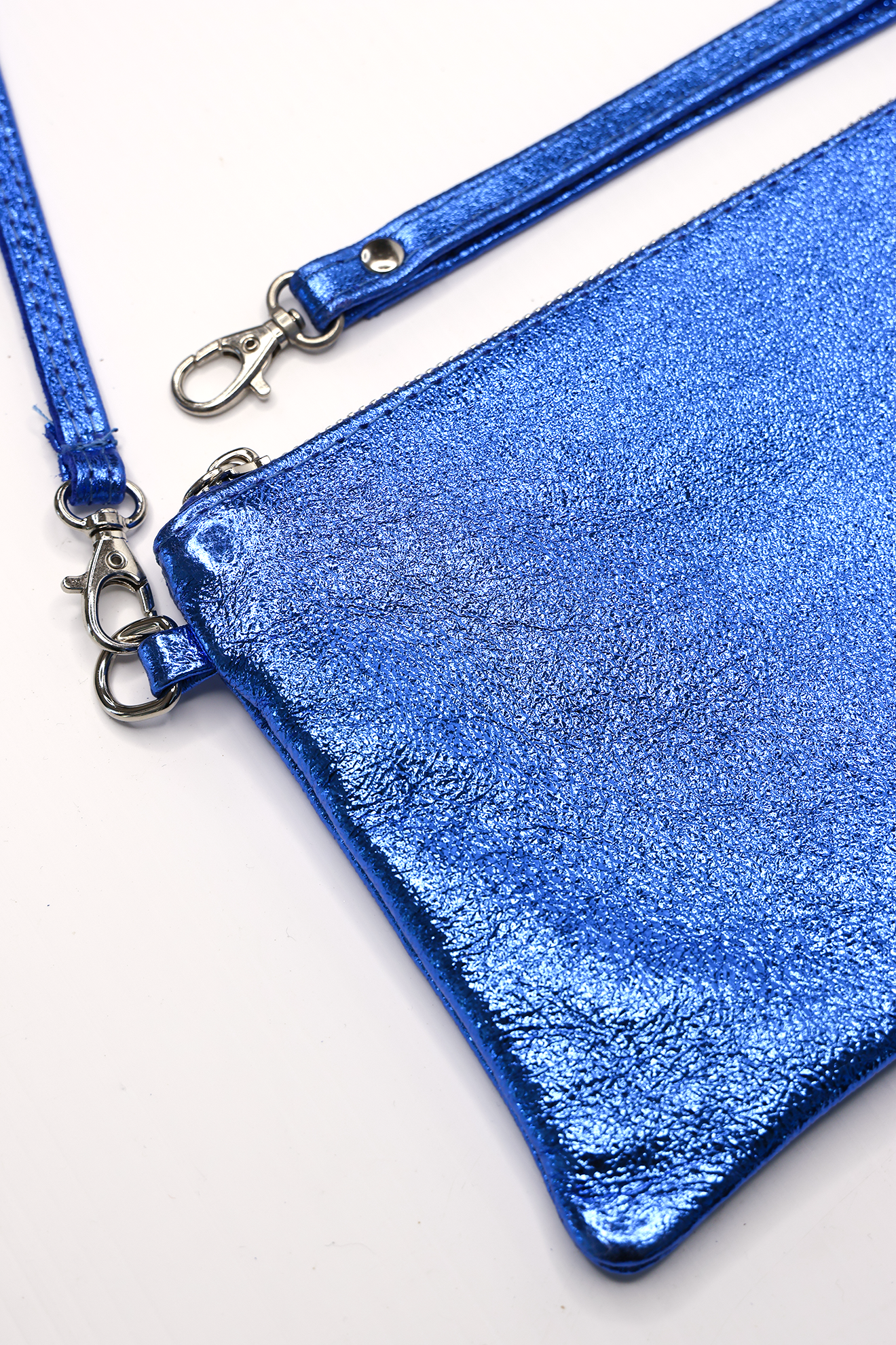 Metallic Electric Blue Clutch