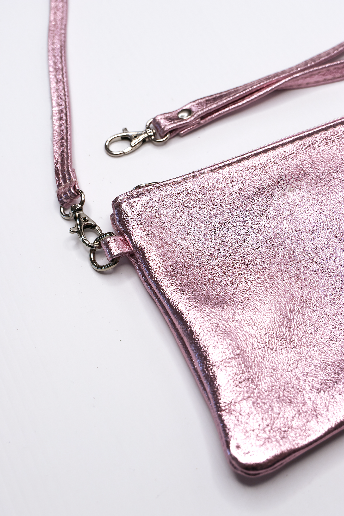 Metallic Powder Pink Clutch