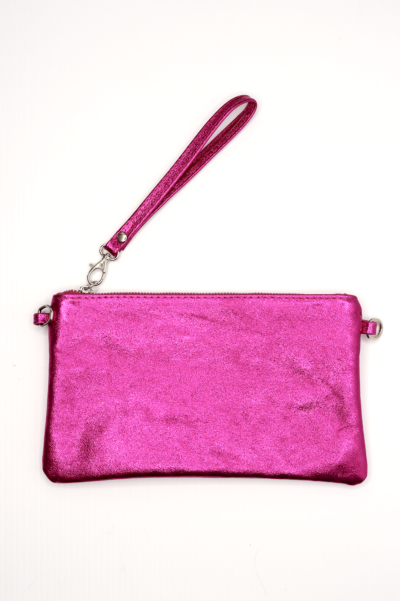 Metallic Hot Pink clutch