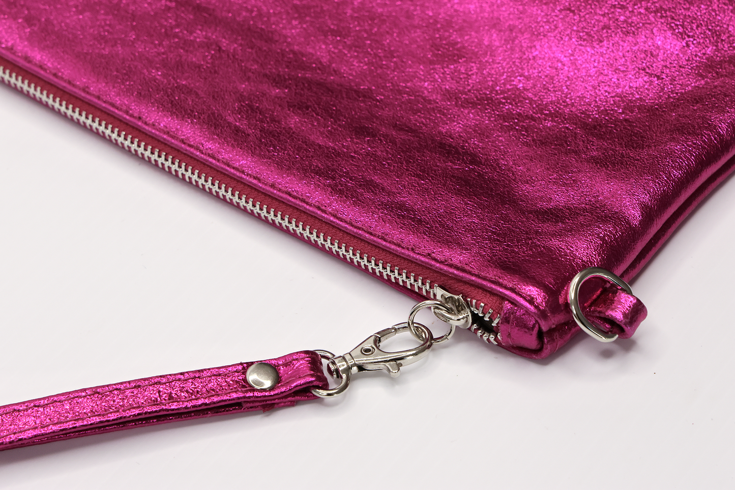Metallic Hot Pink clutch