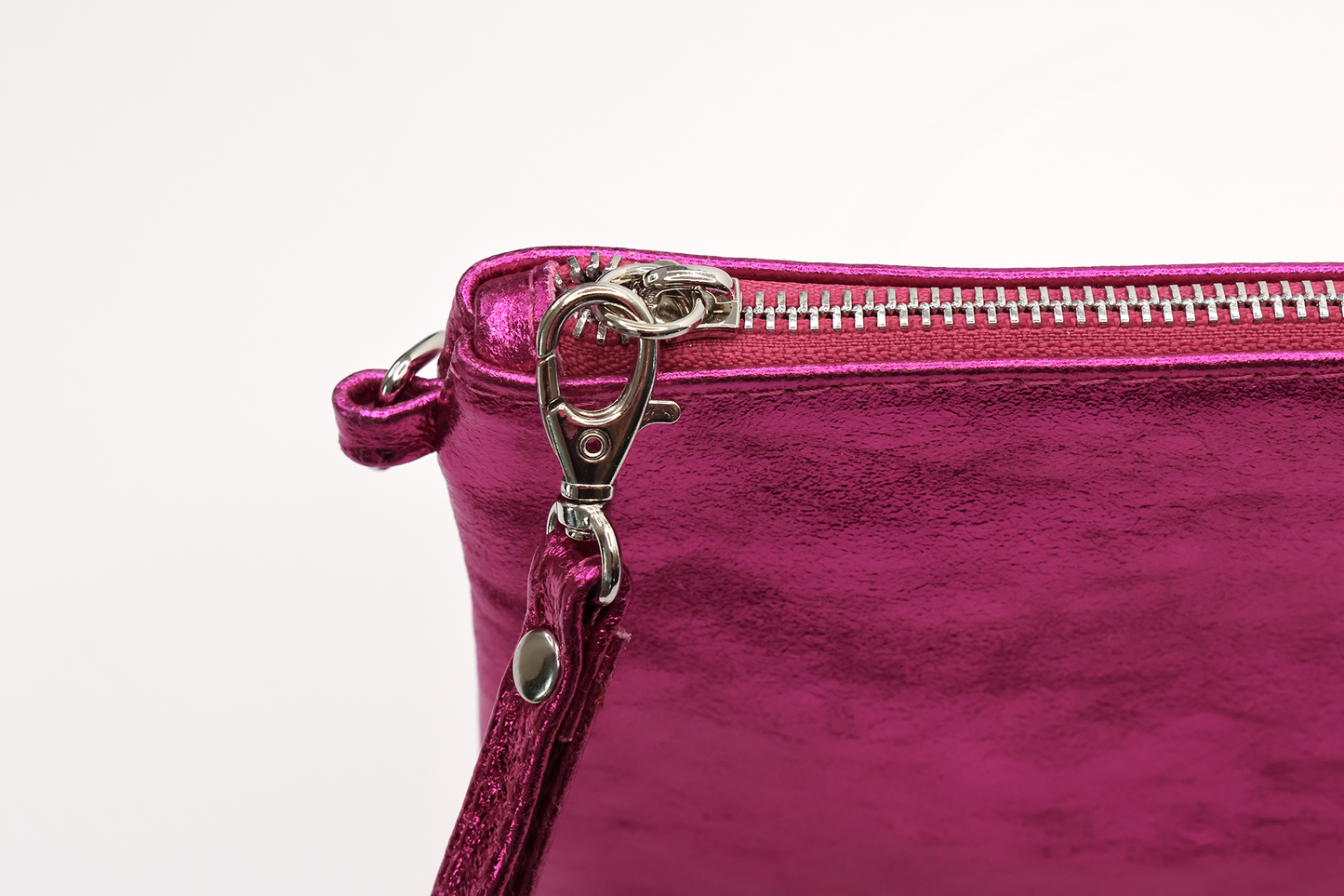 Metallic Hot Pink clutch