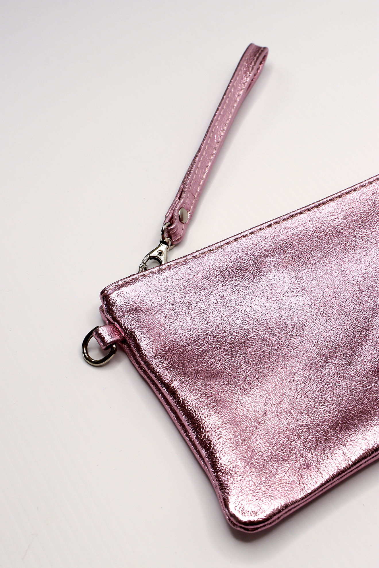 Metallic Powder Pink Clutch