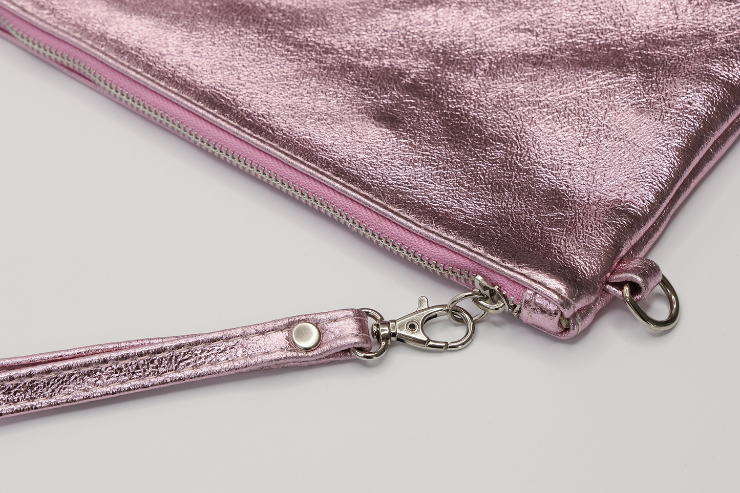 Metallic Powder Pink Clutch