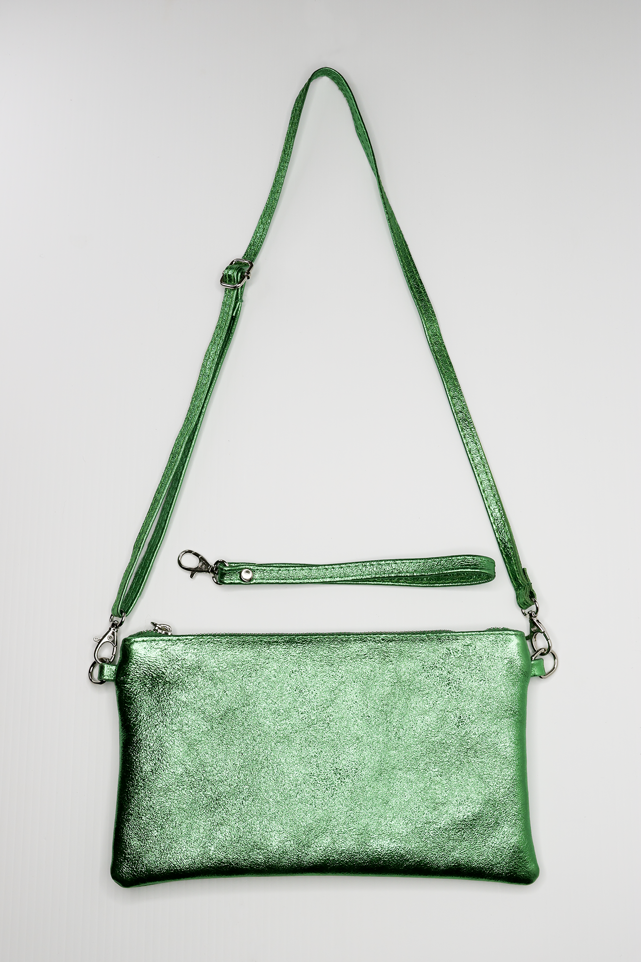 Metallic Emerald Green Clutch