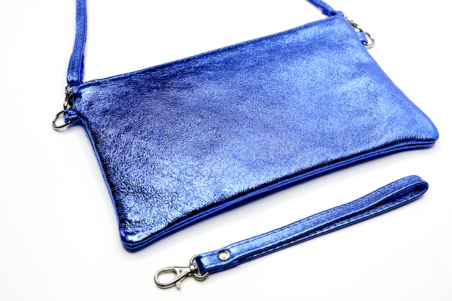 Metallic Electric Blue Clutch