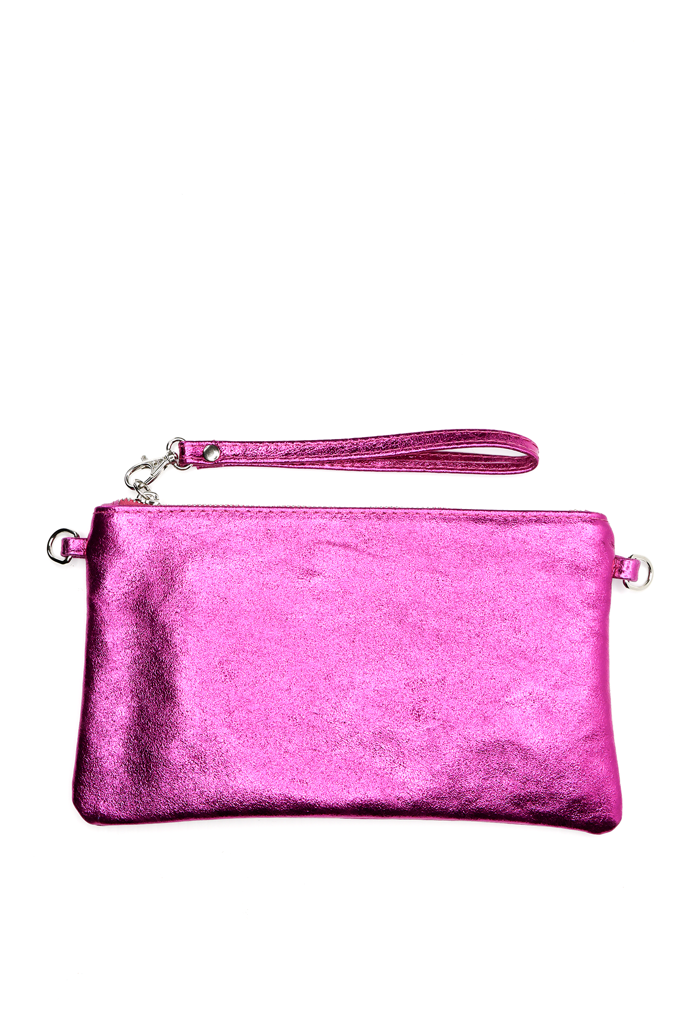 Metallic Hot Pink clutch