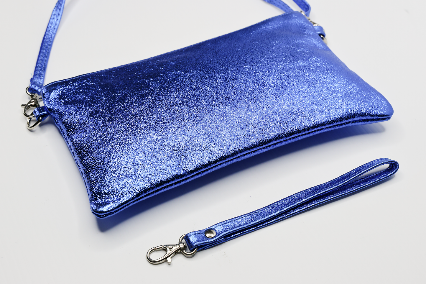 Metallic Electric Blue Clutch