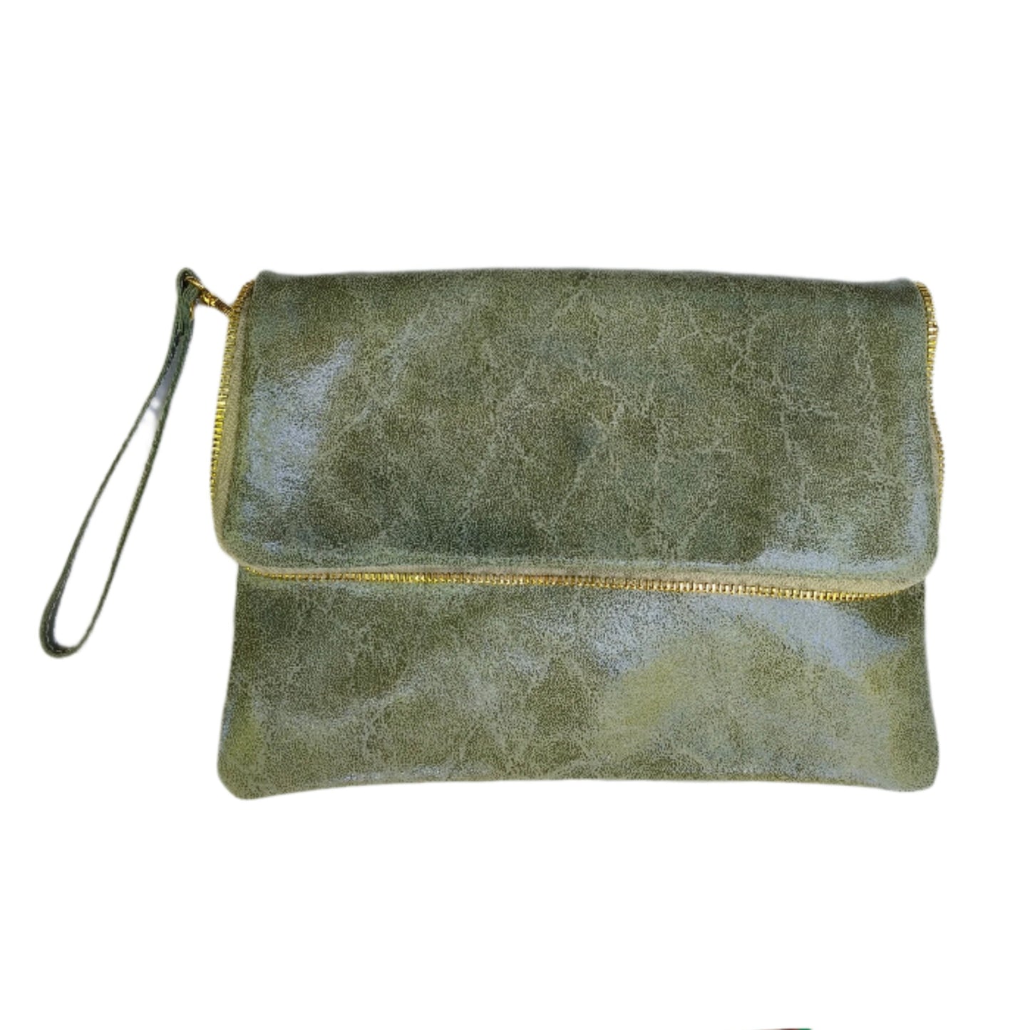 Mint Leather Folded Bag