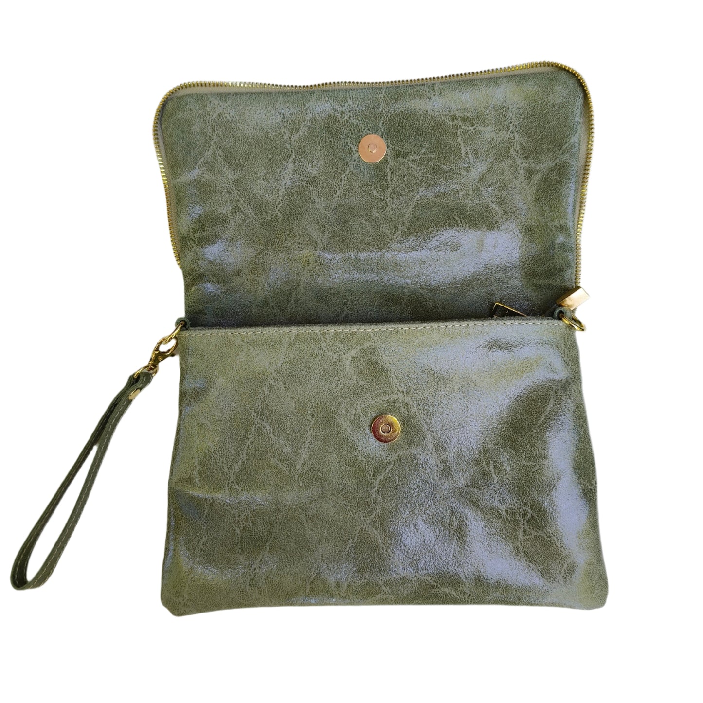 Mint Leather Folded Bag