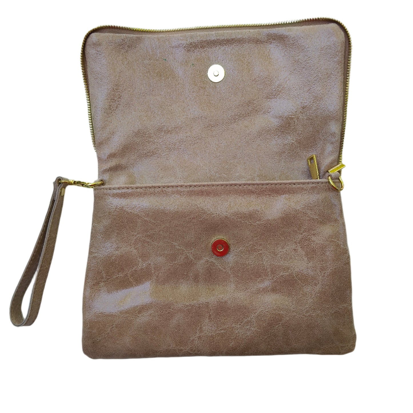 Tea Rose Pink Leather Folded Bag