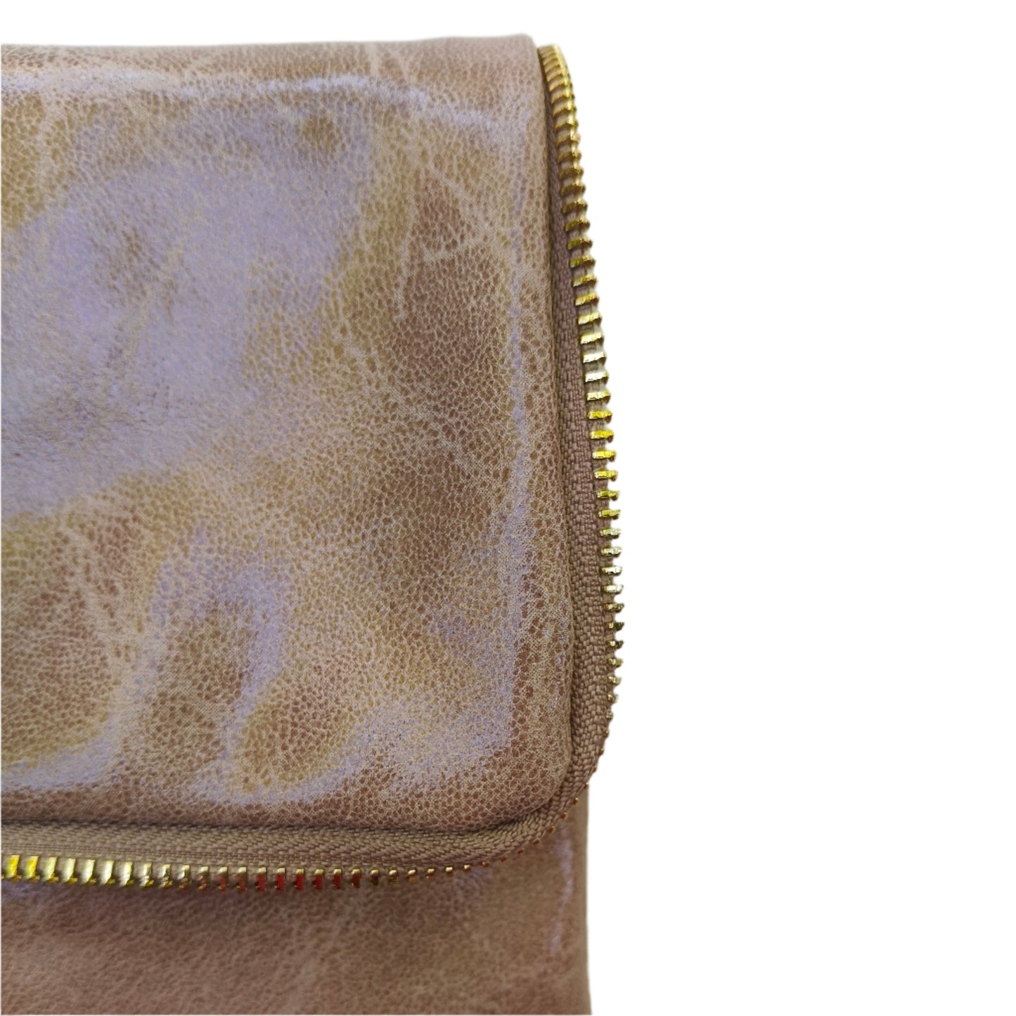 Tea Rose Pink Leather Folded Bag