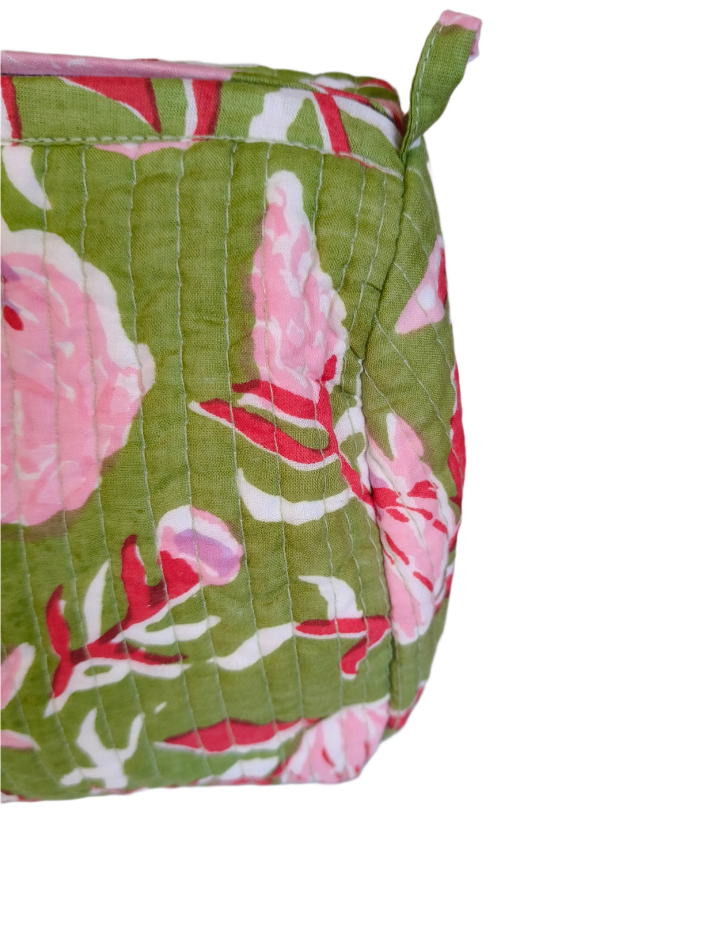 Kantha waterproof cosmetic bag -Green-