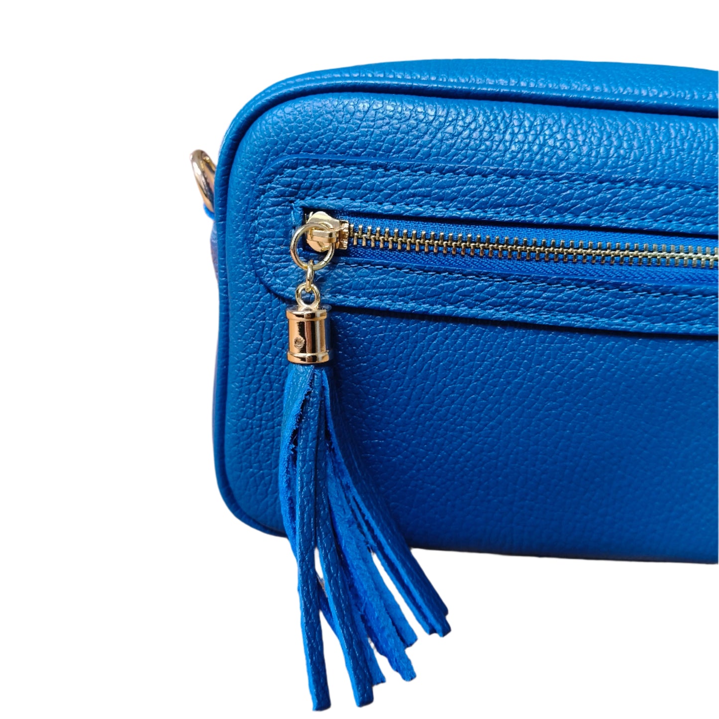 Blue soap box leather bag