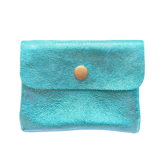 Baby Blue Leather  Wallet