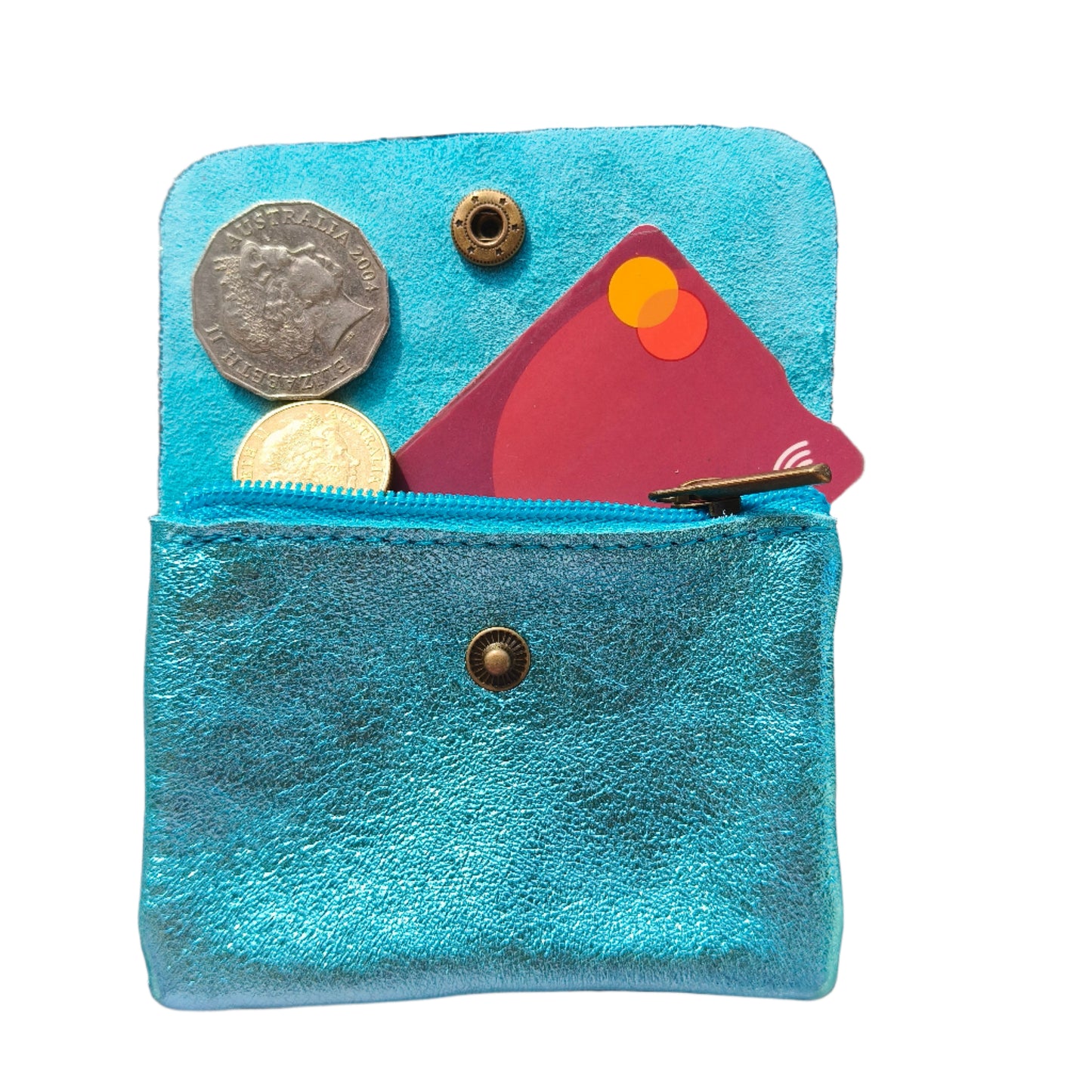 Baby Blue Leather  Wallet