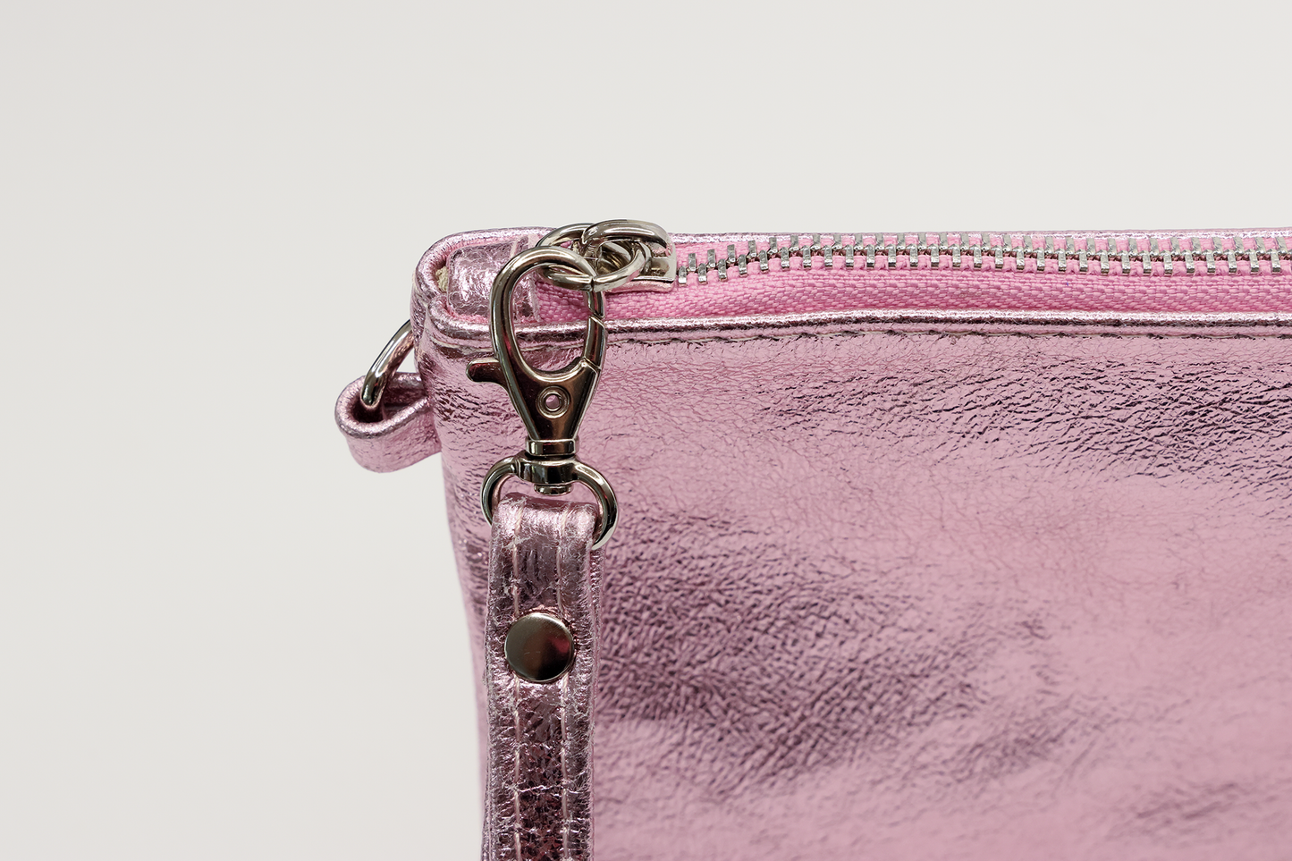 Metallic Powder Pink Clutch