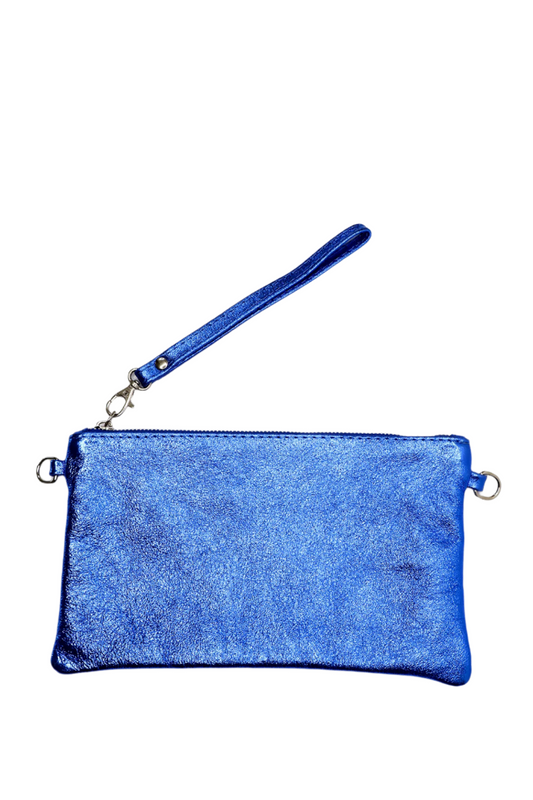 Metallic Electric Blue Clutch