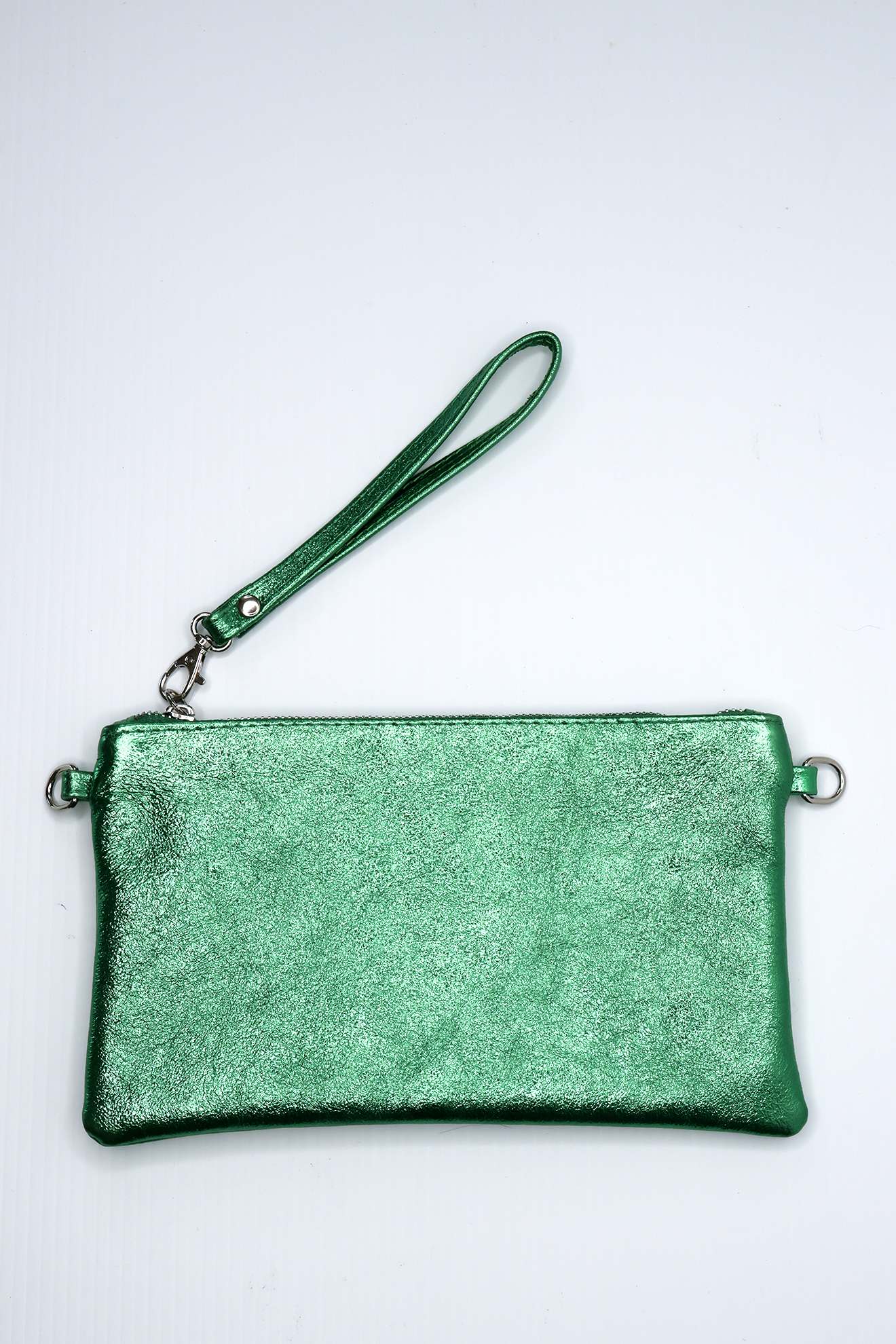 Metallic Emerald Green Clutch