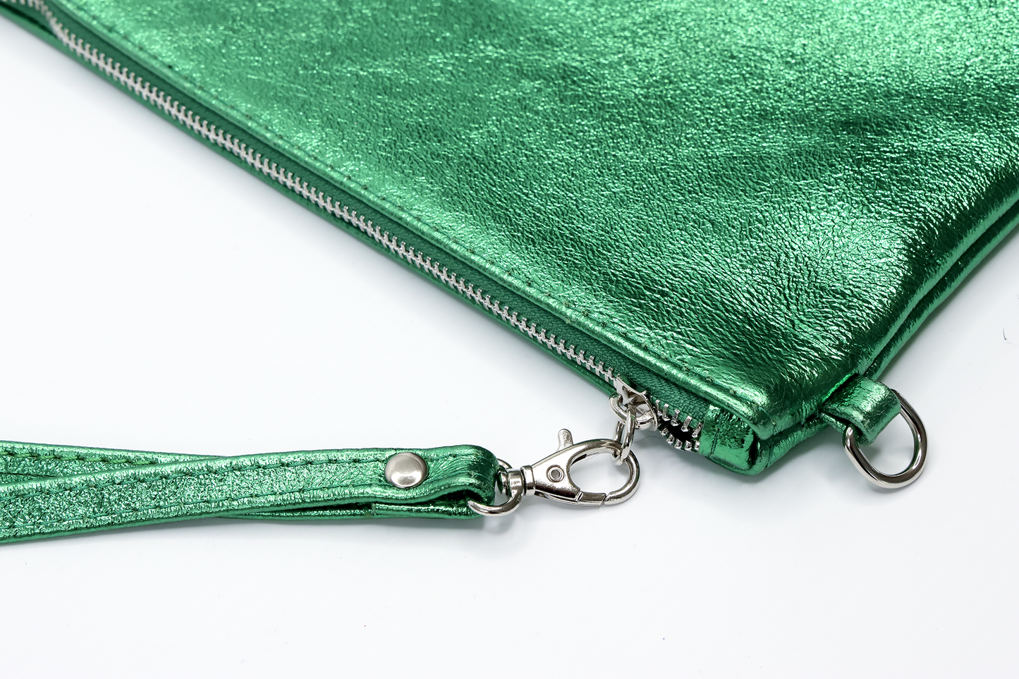 Metallic Emerald Green Clutch