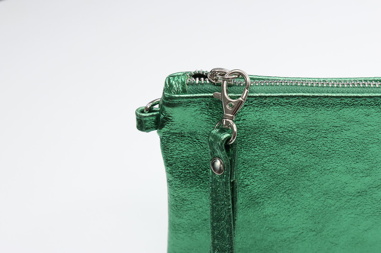 Metallic Emerald Green Clutch