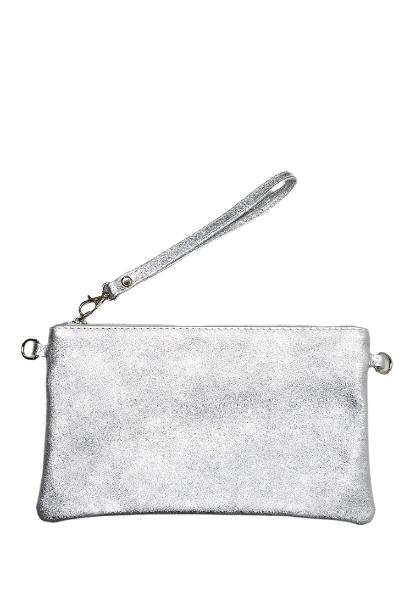 Metallic Silver Clutch
