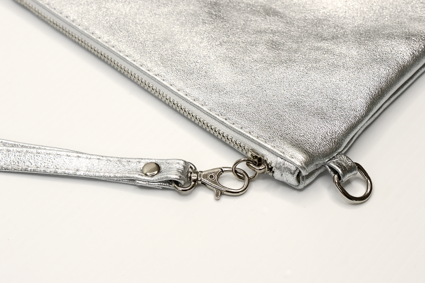 Metallic Silver Clutch