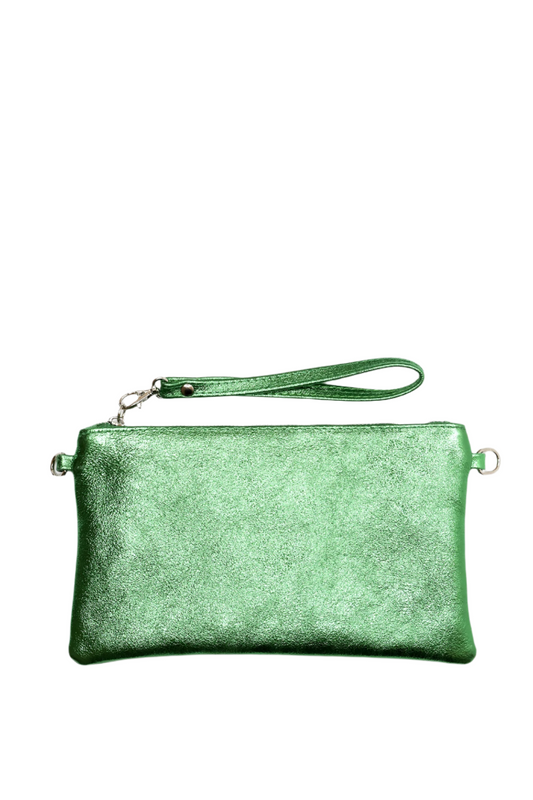 Metallic Emerald Green Clutch