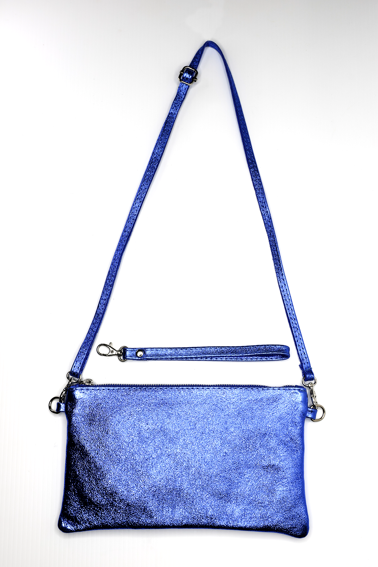 Metallic Electric Blue Clutch