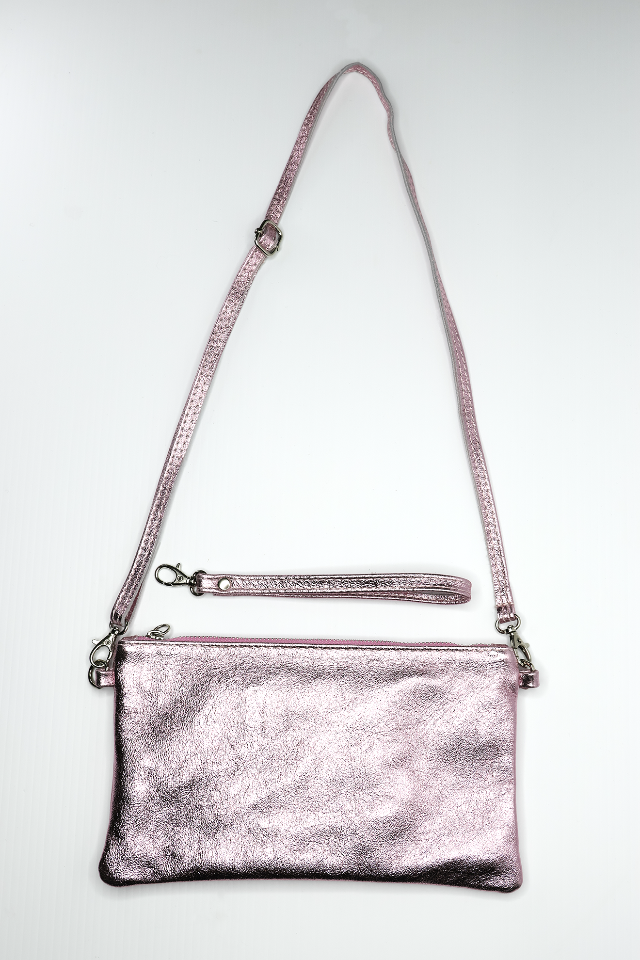 Metallic Powder Pink Clutch