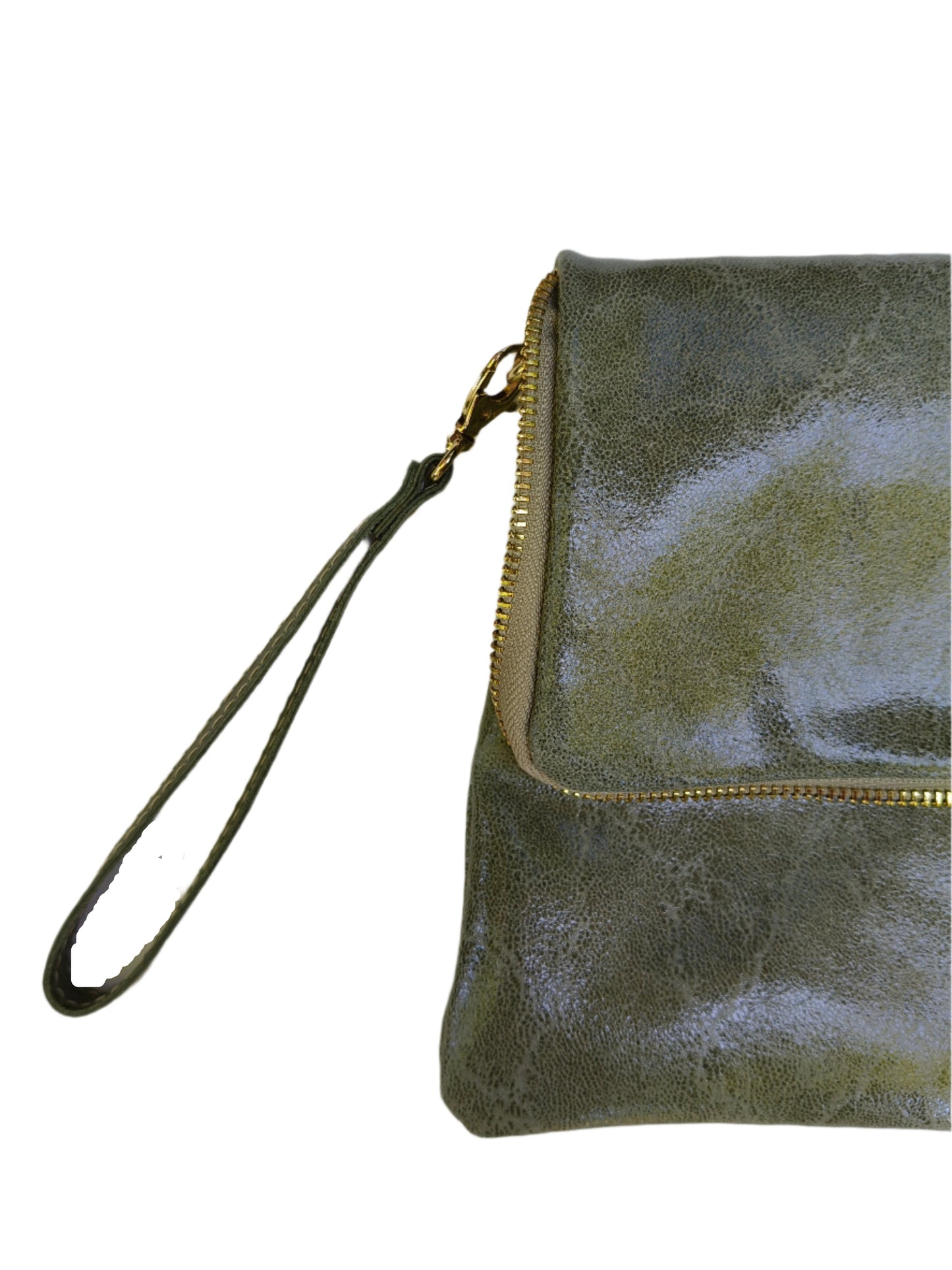 Mint Leather Folded Bag