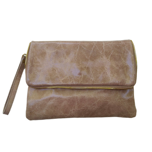 Tea Rose Pink Leather Folded Bag