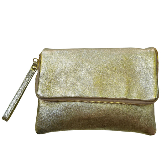 Gold Leather Folded Bag