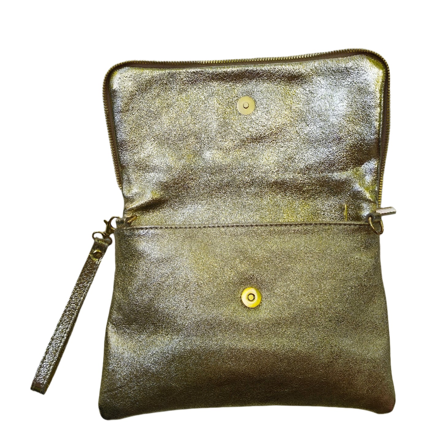Gold Leather Folded Bag