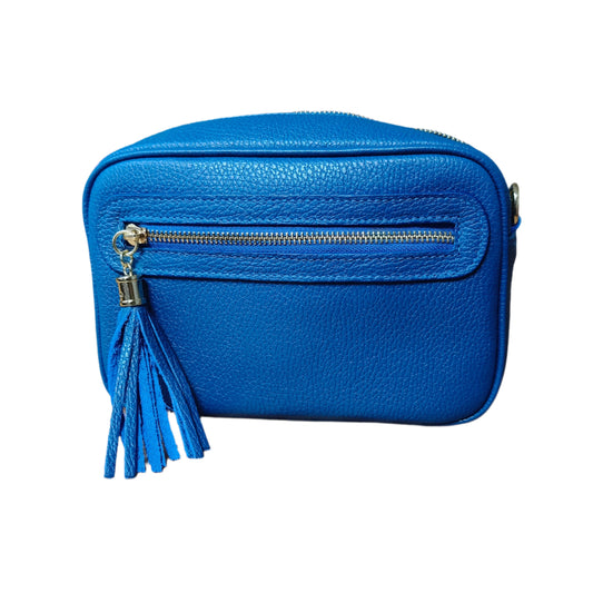 Blue soap box leather bag